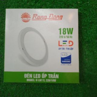 Đèn led ốp trần mỏng 22*22/18w Rạng đông
