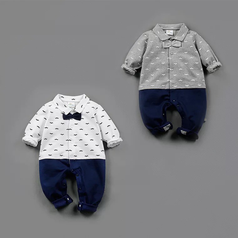 Bộ Bodysuit Áo Sơ Mi Kèm Nơ Phong Cách Soái Ca ^^ | BigBuy360 - bigbuy360.vn