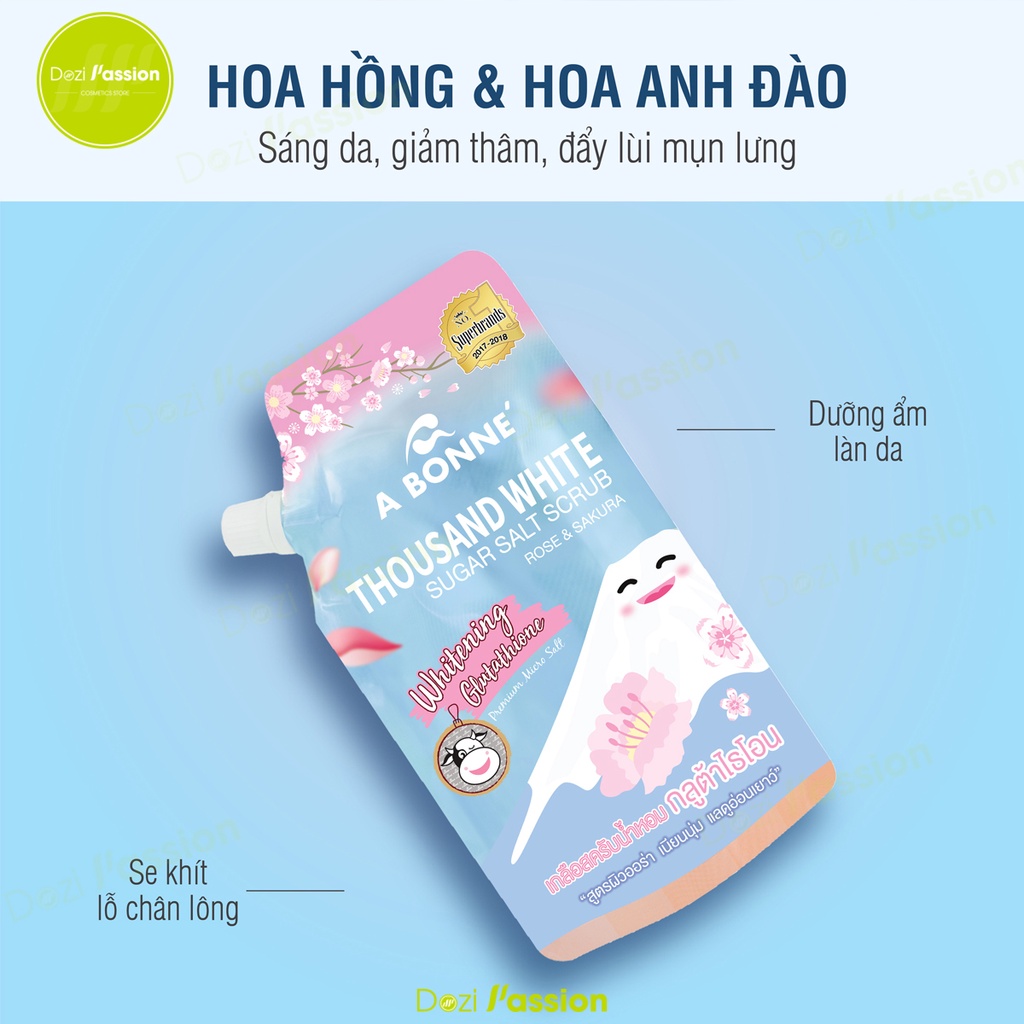 Muối Tắm A Bonne Spa Sữa Bò Dưỡng Trắng Da, Tẩy Tế Bào Chết, Giúp Da Mềm Mịn - Abonne Spa Milk Salt 350g