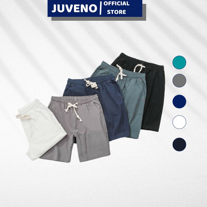 Quần Short Đũi  JUVENO ⚡FreeShip⚡ Chất Vải Đũi Cao Cấp Mềm Mịn, Mặc thoải mái, Dễ Vận Động Đủ size 45-85Kg | BigBuy360 - bigbuy360.vn