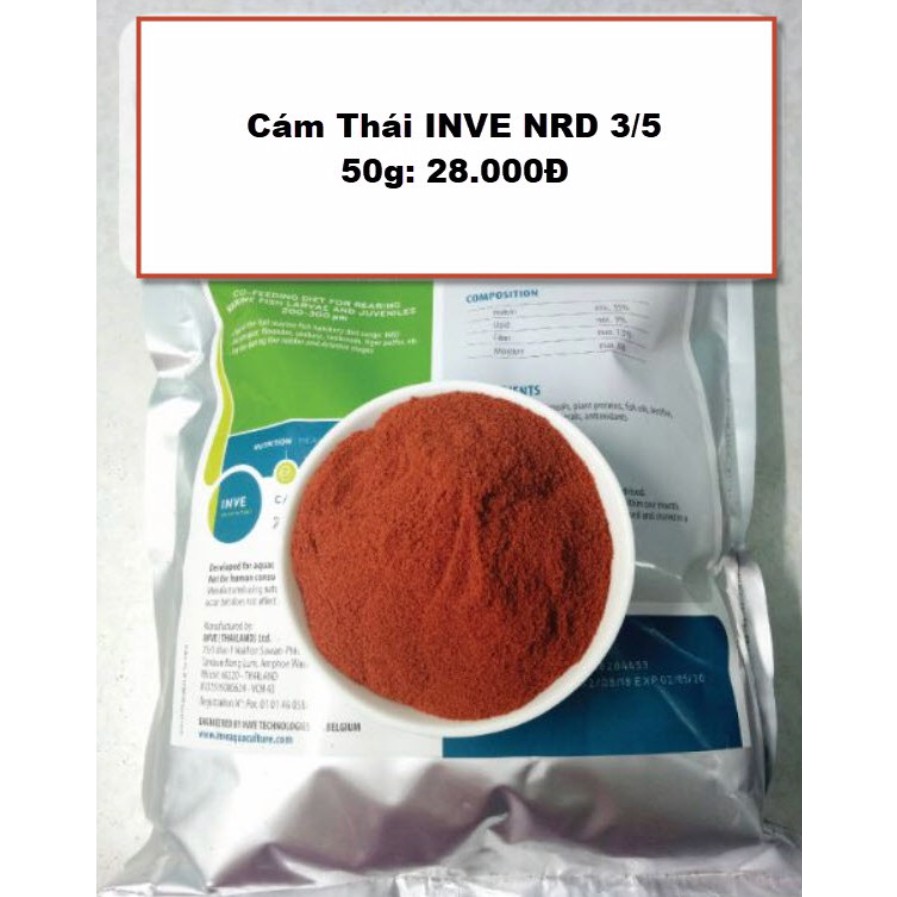 Cám Thái INVE NRD 3/5 (Khối Lượng: 50g) - Thức Ăn Cao Cấp Cho Cá Cảnh