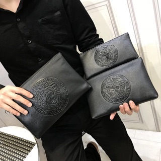 🔥[Free Ship] VERSACE✅ Túi cầm tay da VERSACE hoạ tiết in nổi siêu cấp (Oder)