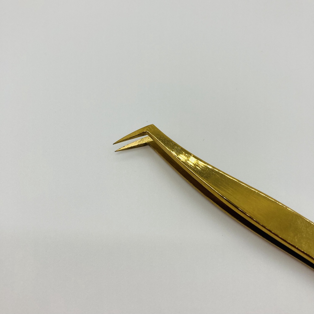 nhíp nối mi volume vàng (mũi vuông)_ dụng cụ nối mi _ mi fan _THÚY HÀ