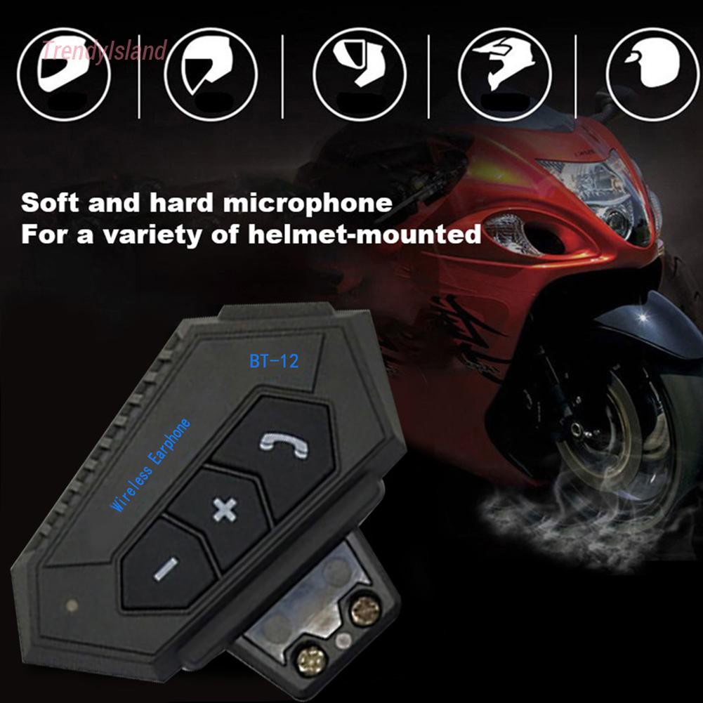 BT4.0 Handsfree Call Music Microphone Headphone Motorcycle Riding Helmet Wireless Bluetooth Headset