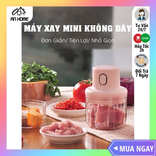 [SẴN HÀNG] Máy Xay Mini Cầm Tay ANHOME Đa Năng Nhỏ Gọn Tiện Dụng, Máy Xay Mini Sạc Điện, Xay Thịt Ớt Hành