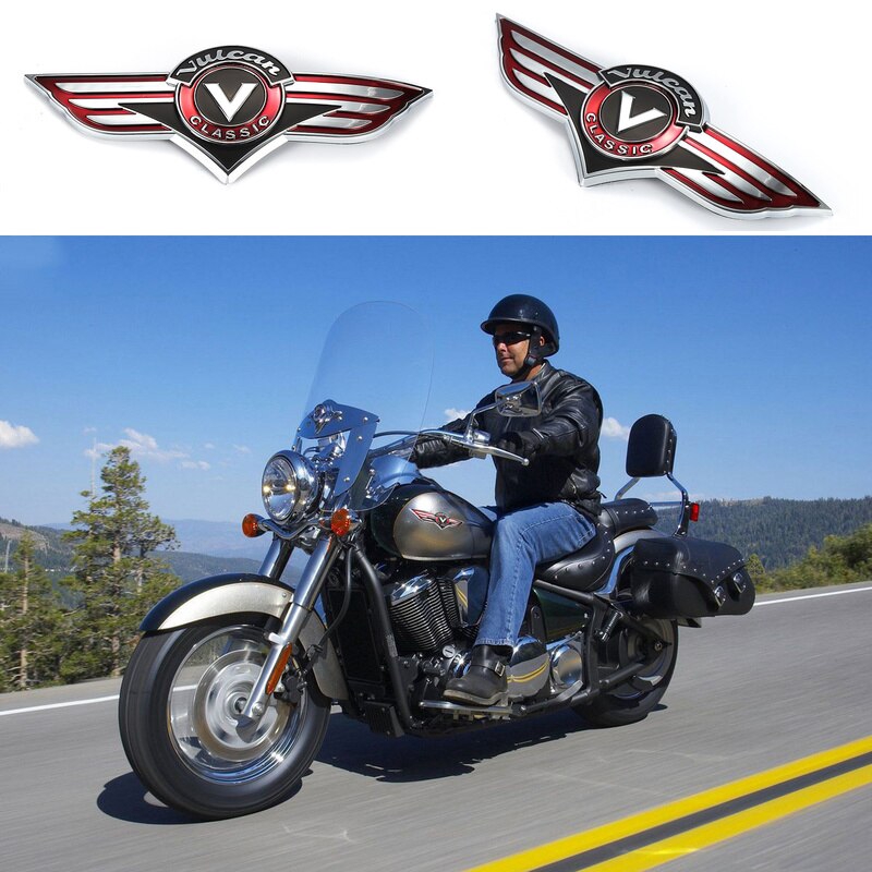 Miếng Dán Trang Trí Bình Xăng Xe Mô Tô Kawasaki Vulcan Classic 3d