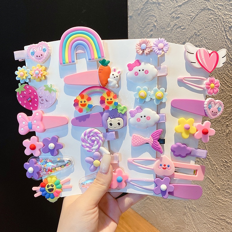 Bộ kẹp tóc Acrylic thiết kế nhỏ nhắn phong cách hàn quốc dễ thương