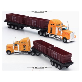 Mô hình xe container có thùng chở hàng tỉ lệ 1:48 đầu xe bằng sắt có thể tháo rời