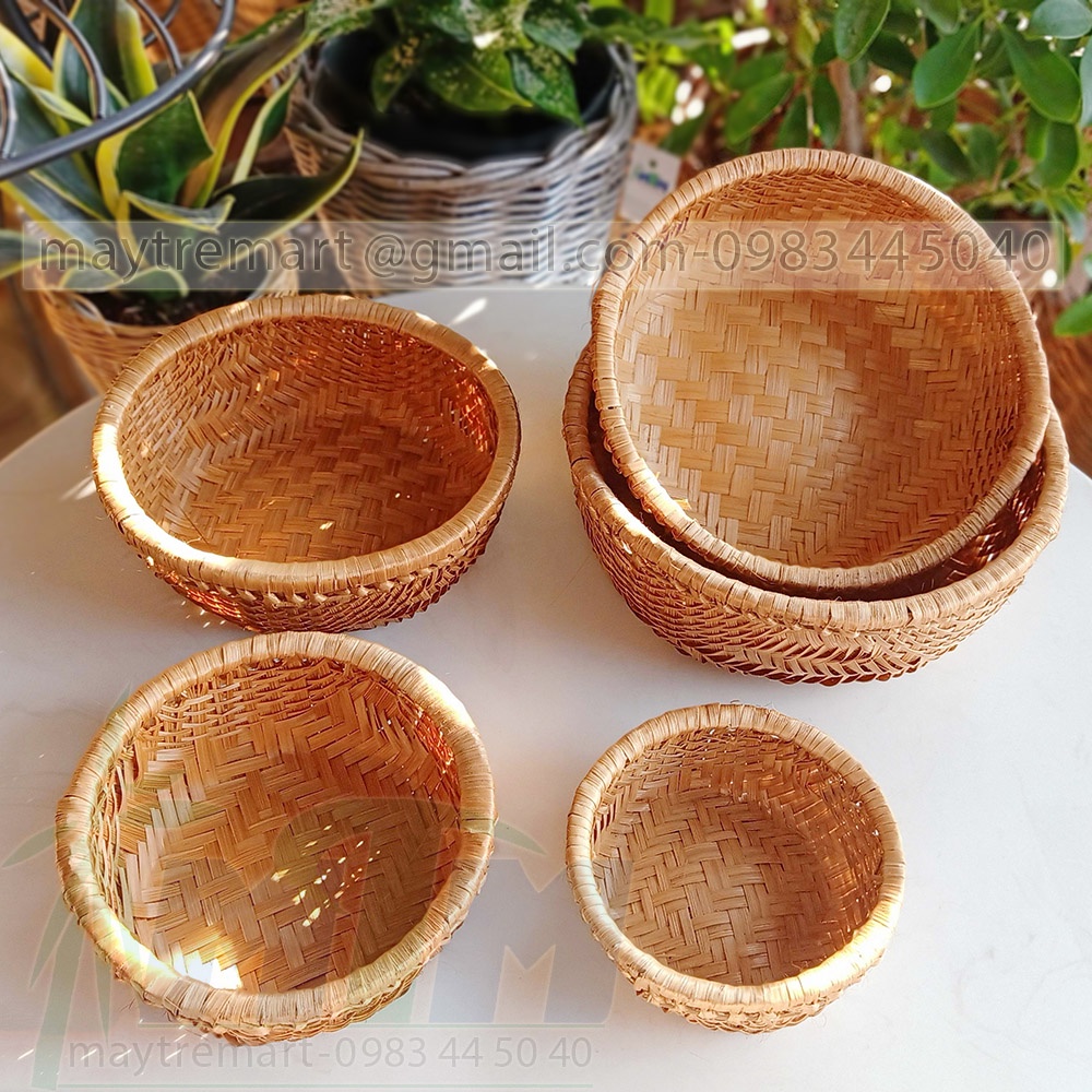 Thúng tre nâu nhí decor / phụ kiện trang trí / phụ kiện chụp hình.