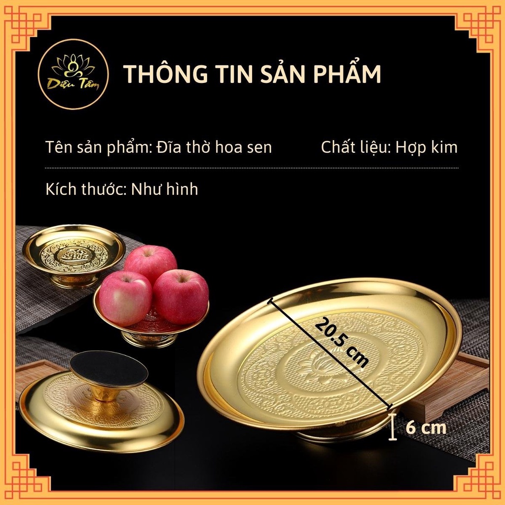 Đĩa thờ cúng bàn thờ, bàn thần tài, ban phật đựng hoa quả, đồ lễ- đĩa thờ