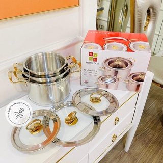 Bộ 3 nồi inox Misu Louis