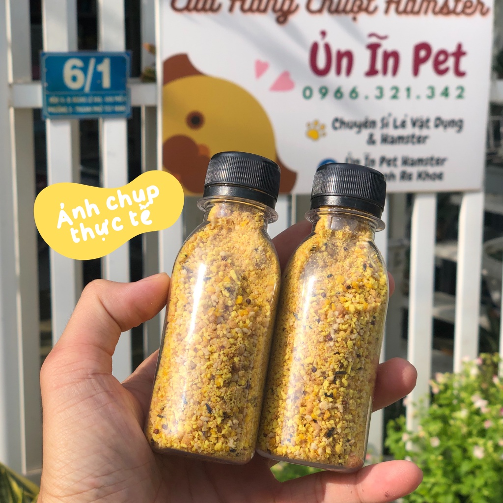 Đồ ăn cho hamster, CỐM TRỨNG CHAI 100ML siêu dinh dưỡng, thơm ngon