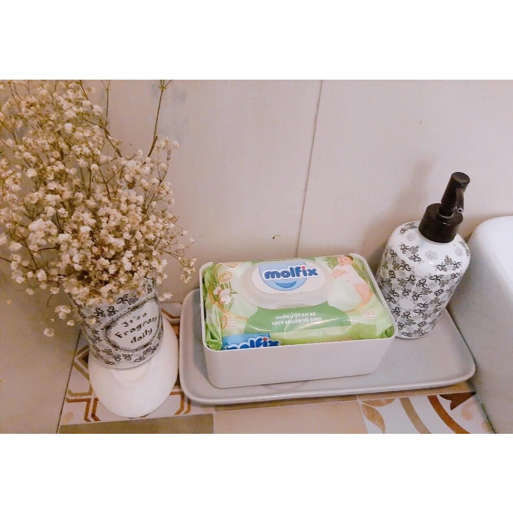Khăn ướt trẻ em organic KHÔNG CỒN Molfix- Sơ Sinh Dịu Nhẹ- Gói loại 100 miếng