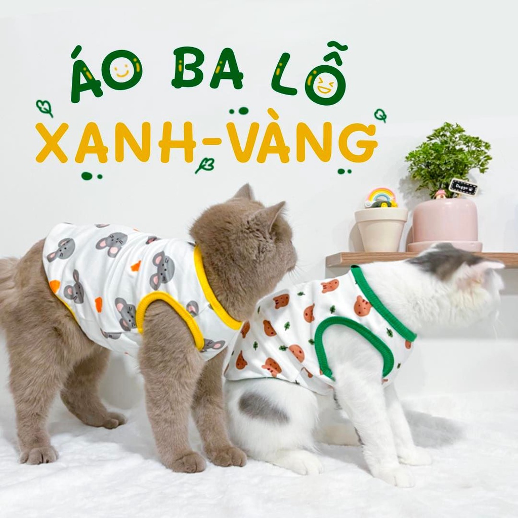 Áo Thun Ba Lỗ Dễ Thương DoggoStyle Thoáng Mát Mùa Hè Cho Chó Mèo Quần Áo Thú Cưng