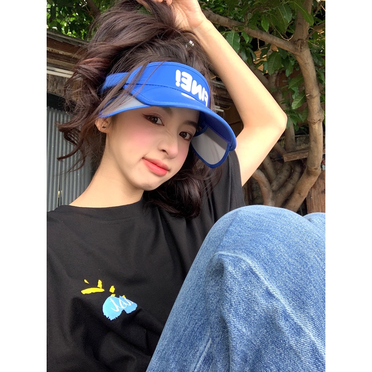 Mũ chống nắng chống tia cực tím hở chóp họa tiết hoạt hình dễ thương phong cách Hàn Quốc thời trang mùa hè cho nữ