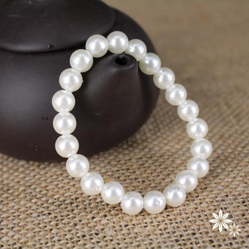 Vòng Tay Hạt Ngọc Trai 8MM Co Giãn