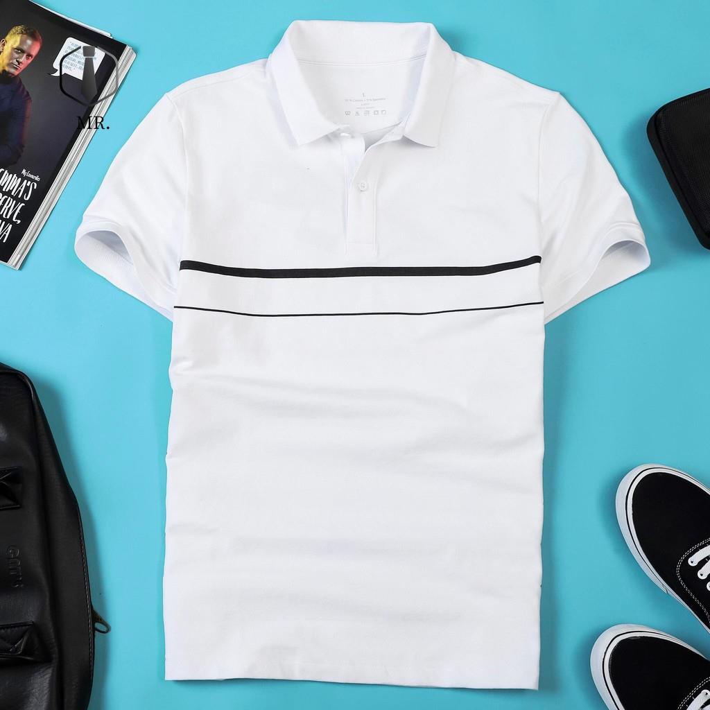 -Áo thun POLO vải cá sấu cotton cao cấp ngắn tay cực sang trọng