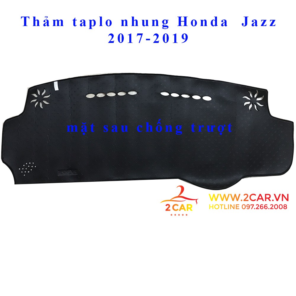 Thảm taplo Honda Jazz 2017- 2020 loại nhung lông cừu cao cấp