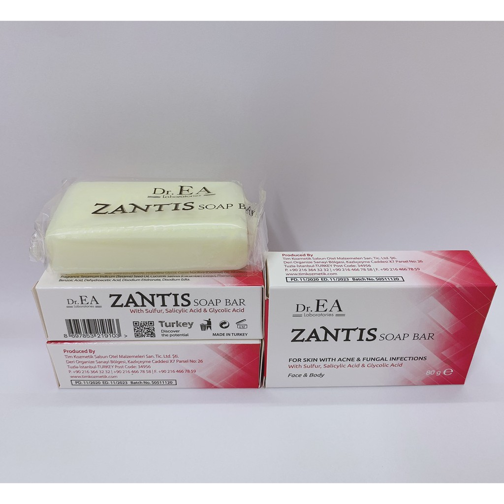 Xà Phòng Giúp giảm mụn lưng ZANTIS Soap Bar 80g