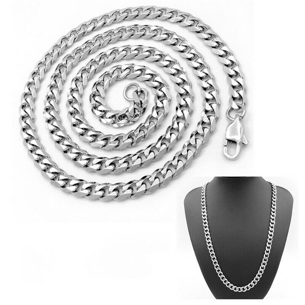 Vòng cổ choker bằng thép không gỉ 5/7/9/MM phong cách gothic thời trang cho nam