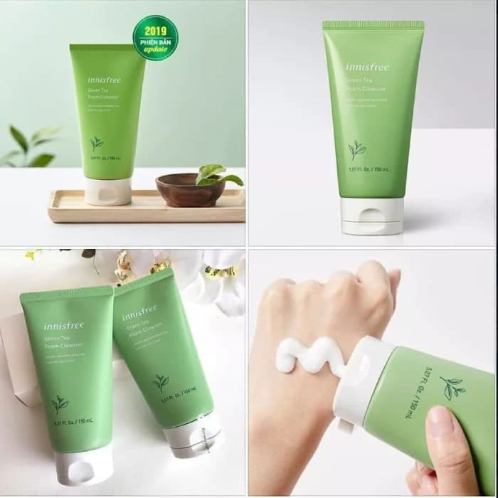 [Mẫu mới 2019] SỮA RỬA MẶT GREEN TEA CLEANSING FOAM INNISFREE