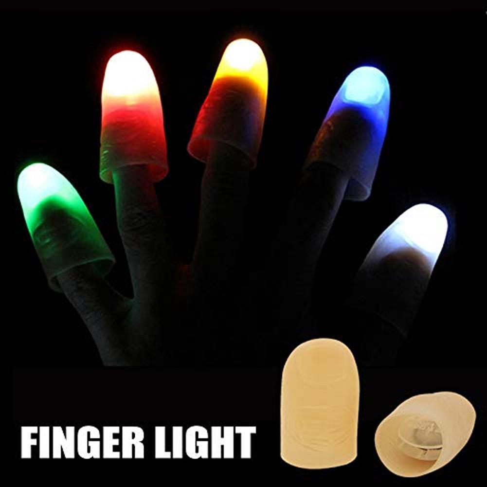 2PC Amazing Fantastic Glow Toys Children Luminous Toys Magic LED Light Up Finger