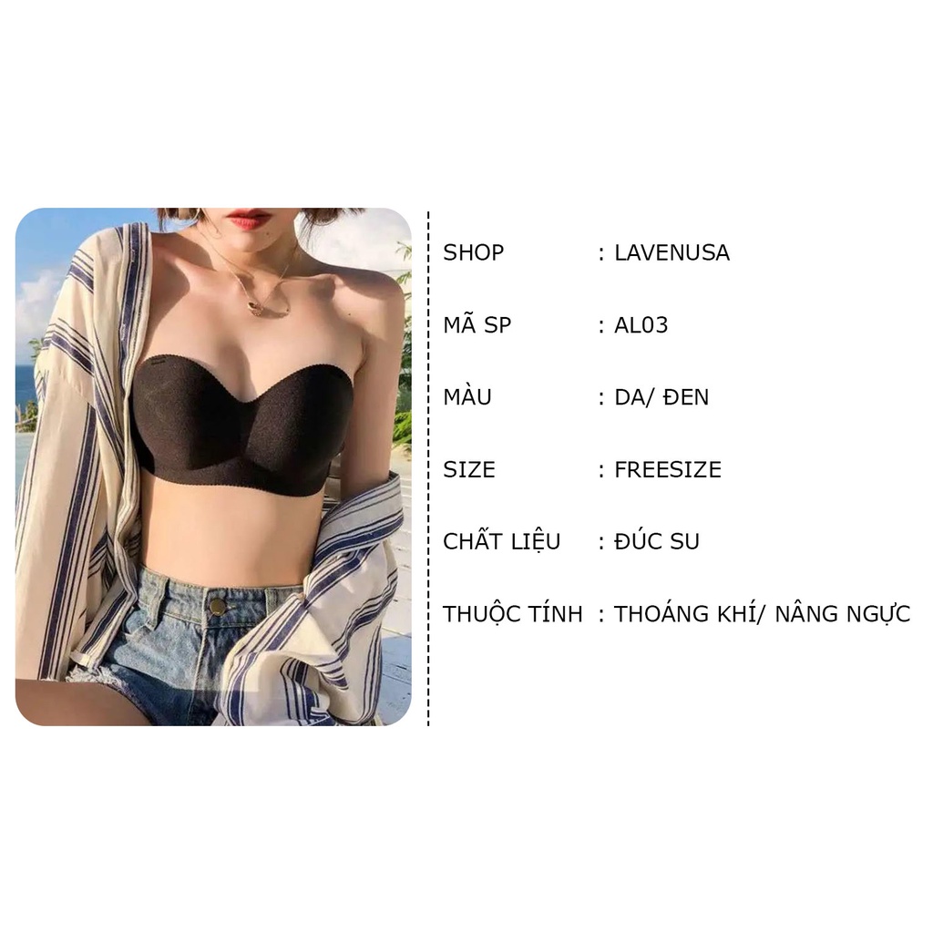 Áo lót nữ Đúc su Không gọng không dây nâng ngực chống tụt LAVENUSA AL03