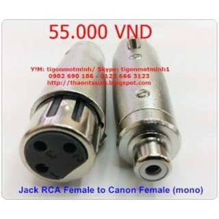 Jack chuyển RCA sang Canon/XRL 3pin