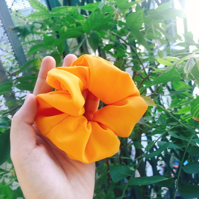 Buộc tóc vải scrunchies phong cách Hàn quốc