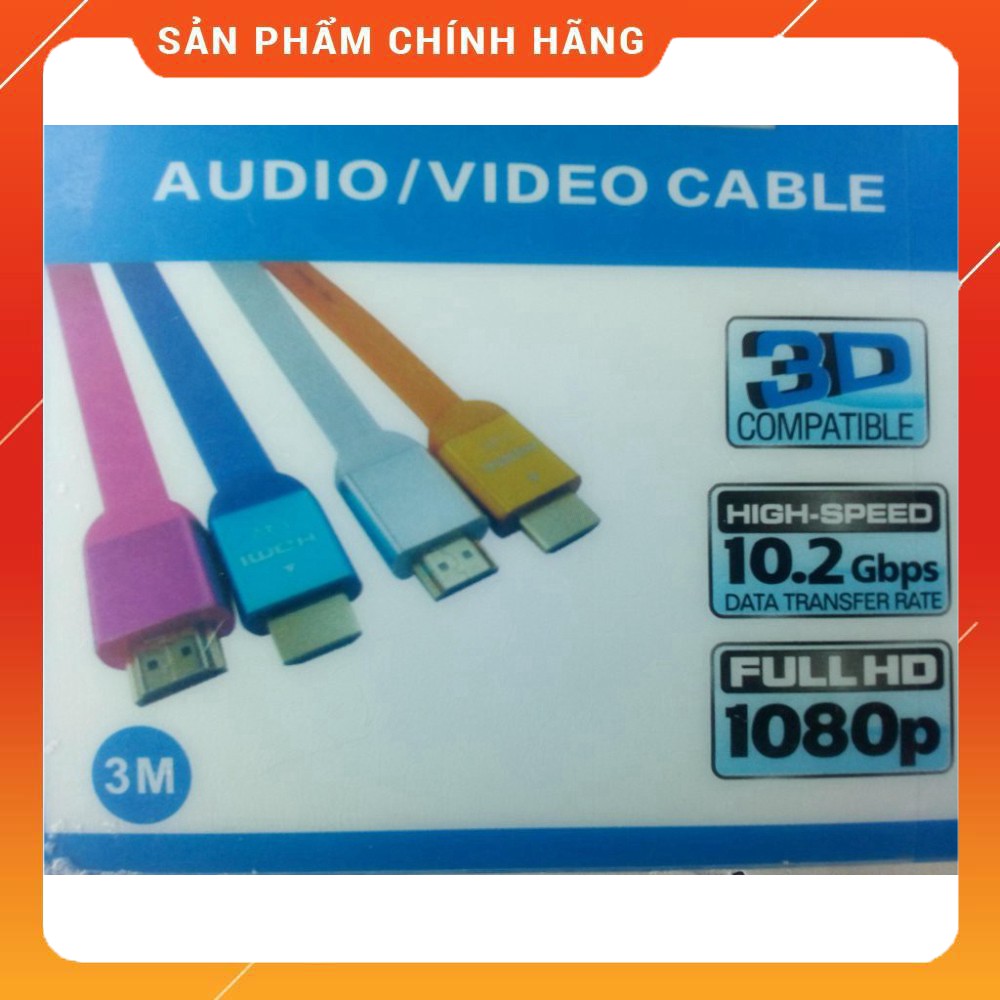 [KHUYẾN MÃI 10%]  Dây cáp HDMI Full HD - 3 mét - hàng chất lượng, giá tốt nhất TQ