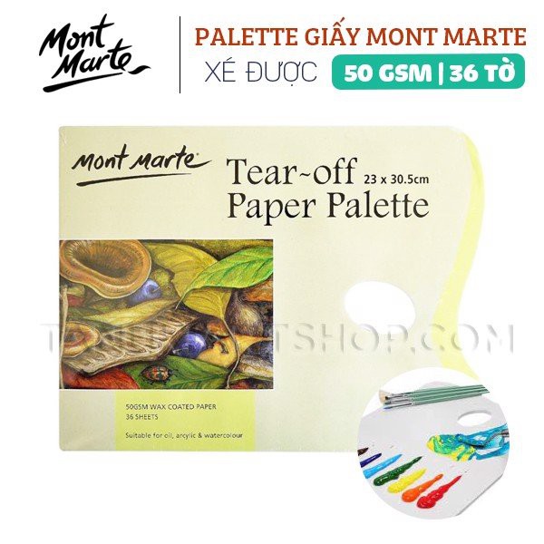 Palette pha màu bằng giấy Montmarte ( chuyên cho Acrylic, Sơn dầu, Màu nước)