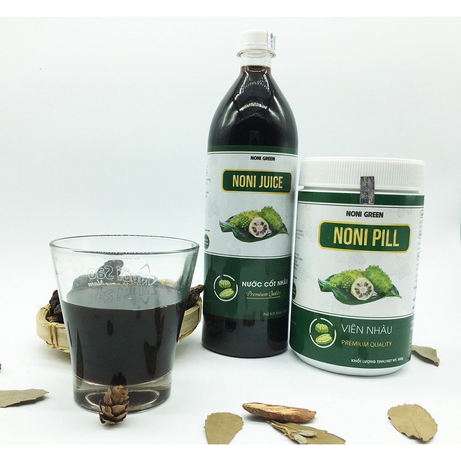 [Mã GROSALE2703 giảm 8% đơn 250K] Nước cốt nhàu nguyên chất Noni Green - chai 1 lít