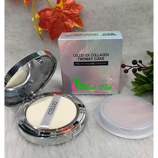 Phấn phủ Cellio Ex Collagen Twoway Cake SPF30