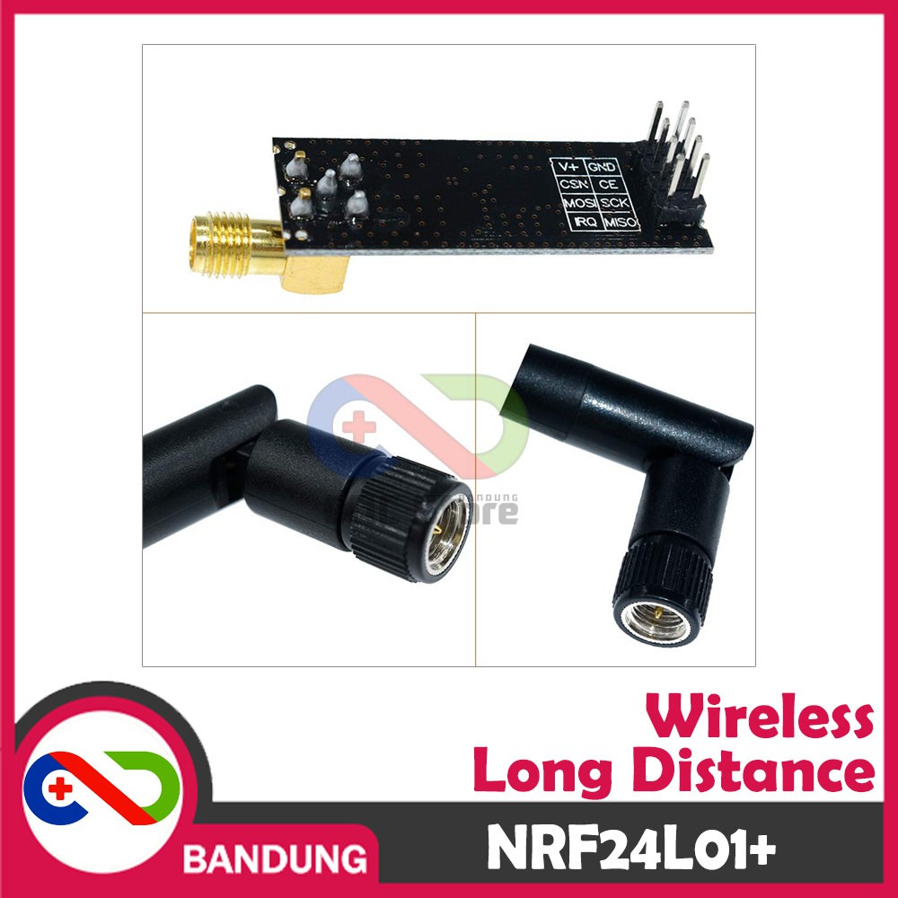 Ăng Ten Thu Phát Không Dây Nrf24L01 Pa Lna 2.4ghz Sma 1km