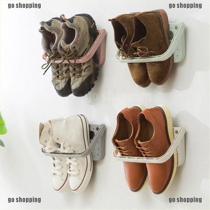 {go shopping}New Creative Plastic Shoe Shelf Stand Cabinet Display Wall Shoes Rack Storage