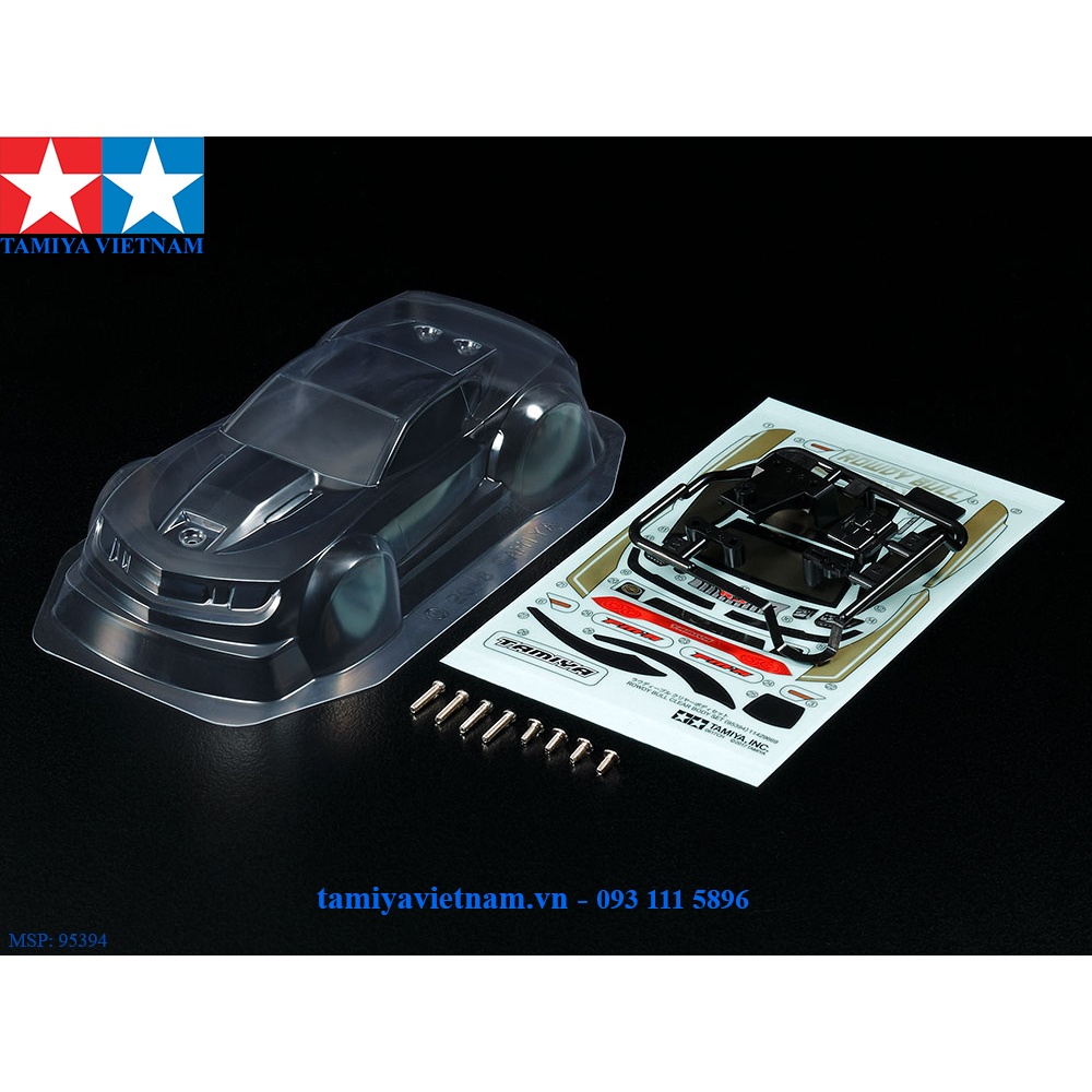 95394 Phụ Kiện mô hình xe đua lắp ráp Mini 4WD ROWDY BULL CLEAR BODY SET