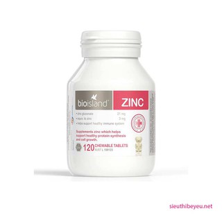 Viên bổ sung kẽm bioisland 120 viên date 16.7.2021