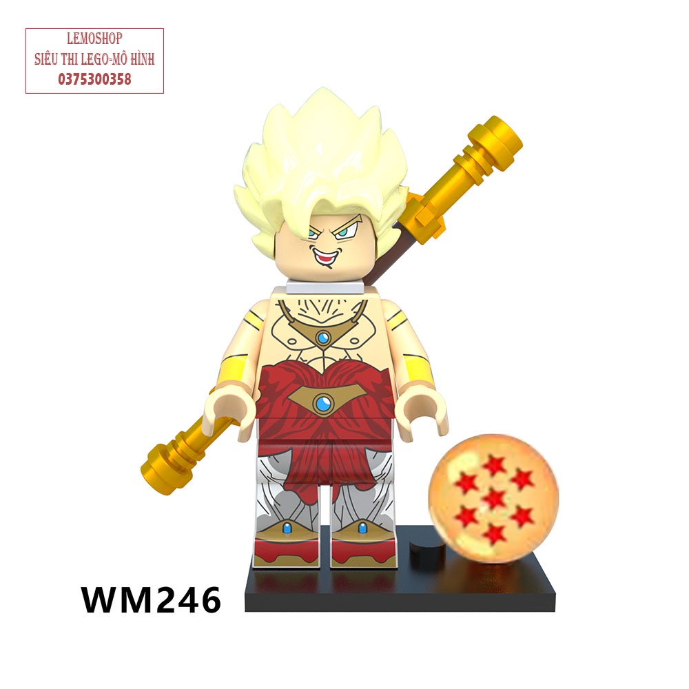 Đồ chơi xếp hình Minifigures nhân vật Dragon Ball : 7 viên ngọc rồng Lemoshop cao 4,5cm, đồ chơi trẻ em - WM 6032