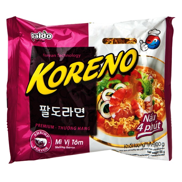 COMBO 10 Gói Mì Koreno Tôm 100G