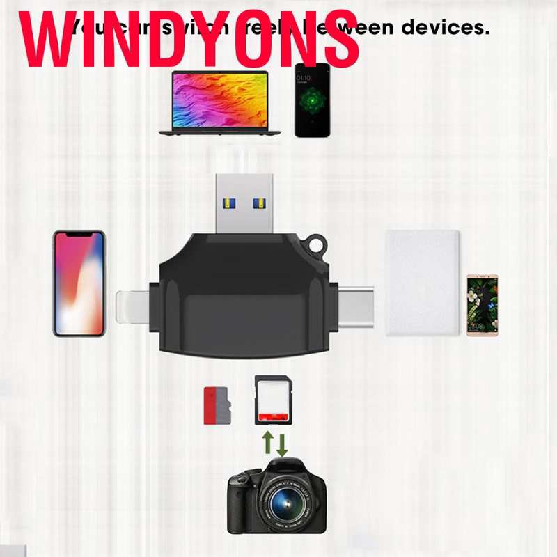 Đầu Đọc Thẻ Nhớ Otg Windyons Usb-c / Micro Usb / Usb - A Dành Cho Linux2.4.x