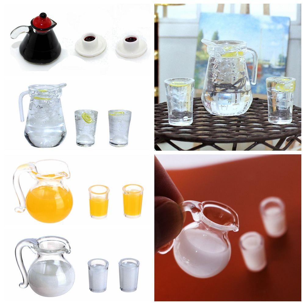 BEBETTERM 1 Bộ Ly Uống Nước Chanh Trang Trí Nhà Búp Bê