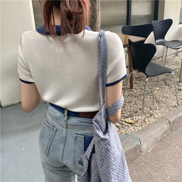  Áo polo Dệt Kim Tay Ngắn Chất Liệu Lụa Lạnh Mỏng Dành Cho Nữ 38-60kg | BigBuy360 - bigbuy360.vn
