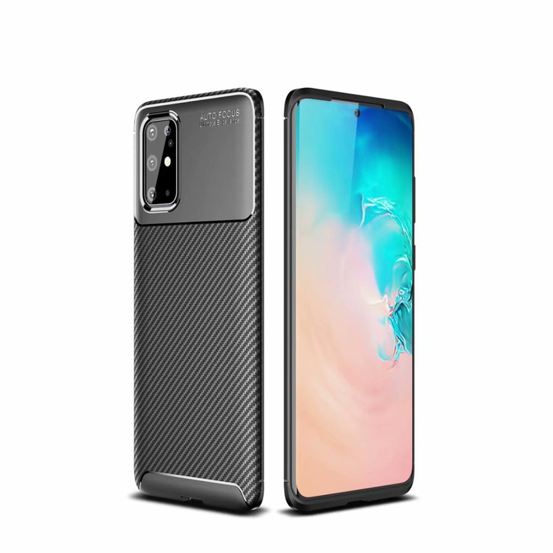 Koosuk Carbon Fiber Soft Non Slip Protection Phone Case For Samsung Galaxy A51 A71 S20 Ultra S20+ Plus FE A81 A91 M60S M80S