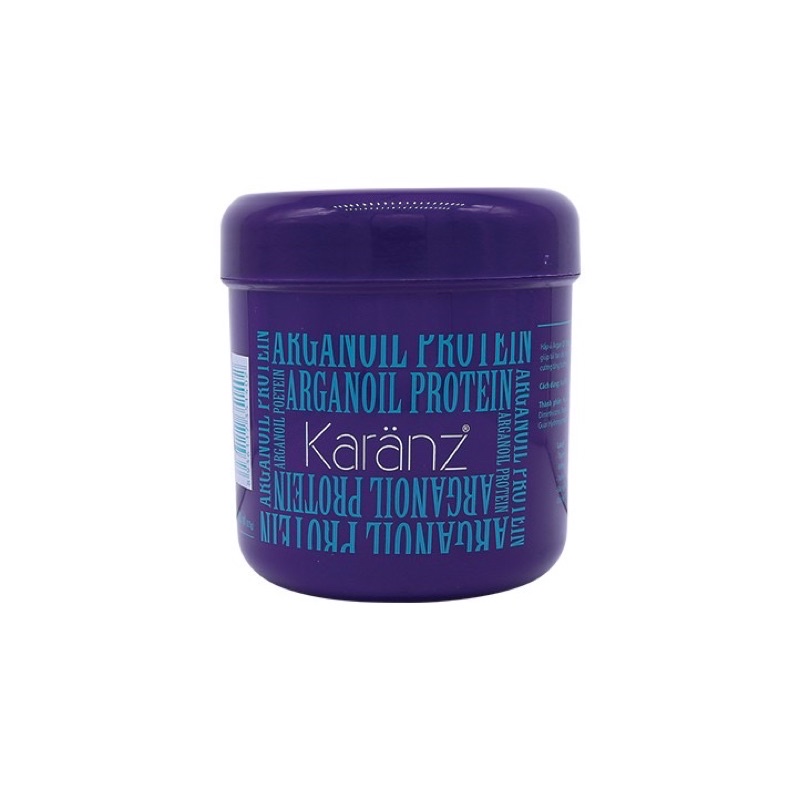 Hấp dầu  mềm mượt, phục hồi khô xơ, hư tổn Argan Protein Karanz Hair Care Cream 1000ml hấp dầu karanz tím