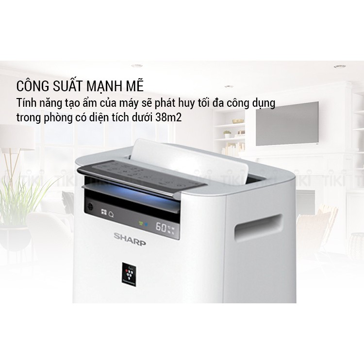 [Mã ELHA22 giảm 5% đơn 300K] Máy tạo ẩm và lọc không khí Sharp KC-G50EV-W - Hàng Chính Hãng