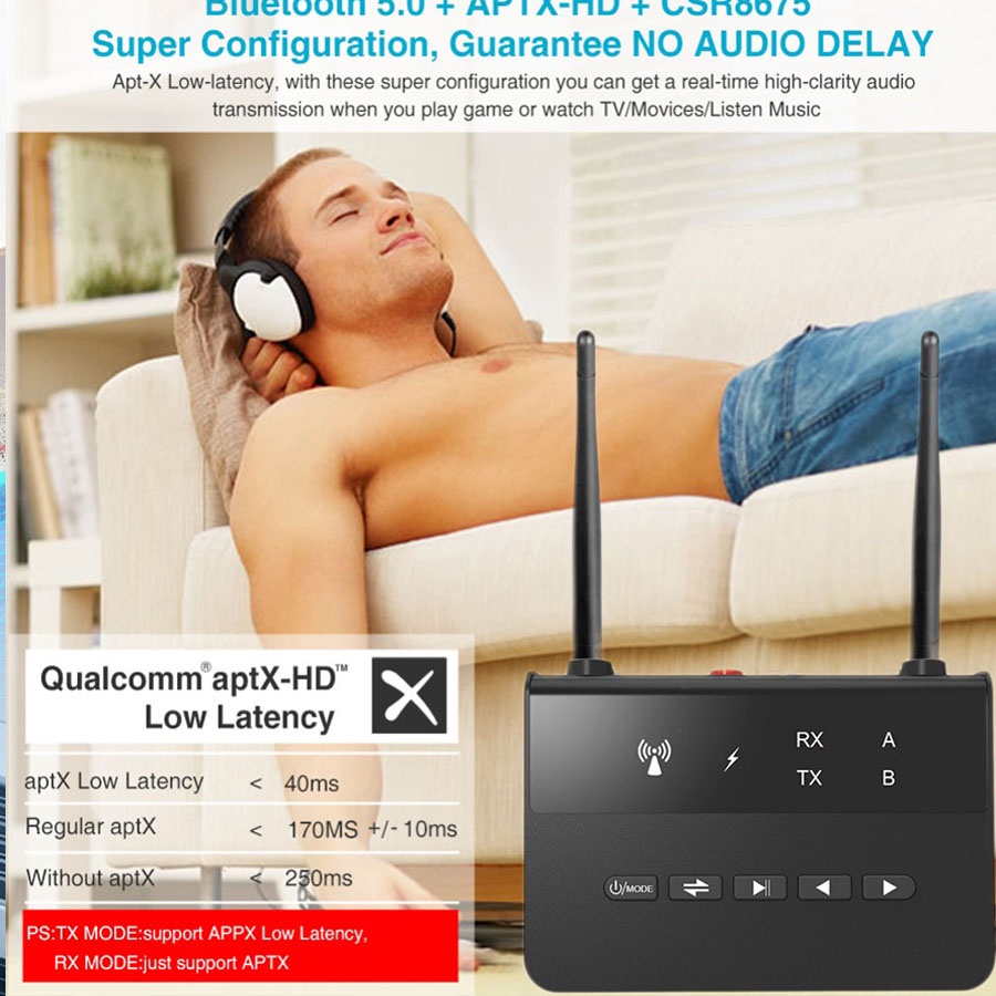 Bộ chuyển đổi bluetooth 5.0 chất lượng tốt, thiết bị kết nối bluetooth