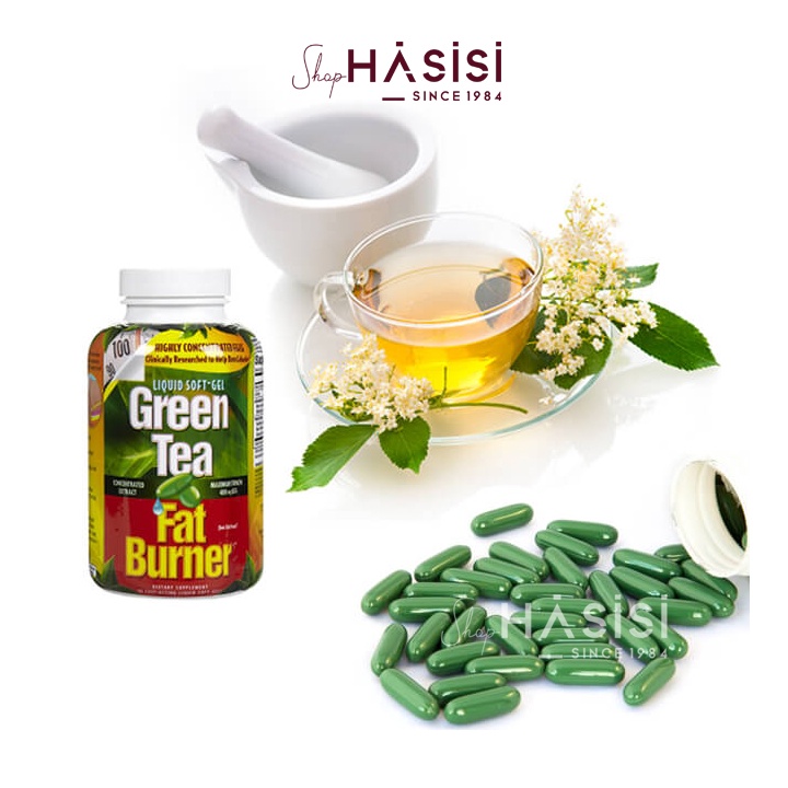 Viên Uống Giảm Cân Trà Xanh APPLIED NUTRITION - Green Tea Fat Burner 400mg (200Viên - 2V/Ngày)