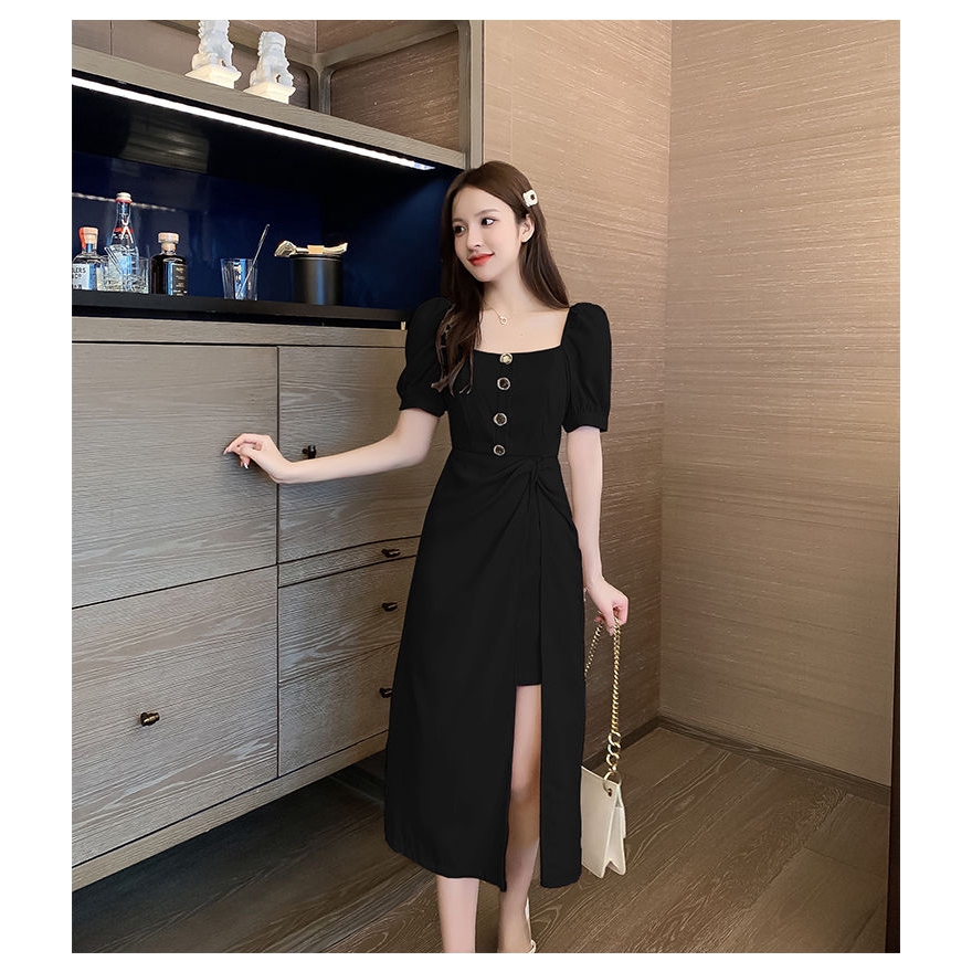 Đầm Nữ Tay Ngắn Phong Cách Retro Thời Trang Quyến Rũ | BigBuy360 - bigbuy360.vn