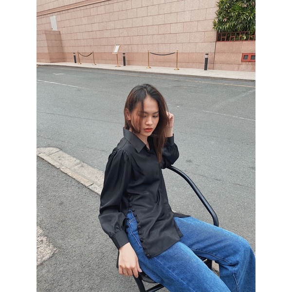 Áo sơ mi nữ tay dài tay bồng thiết kế Ariel Shirt Reverclothings