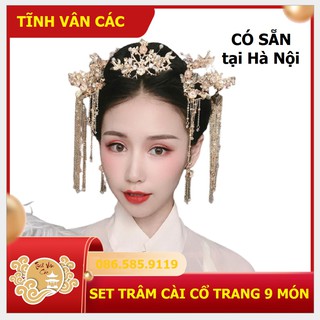 Set trâm cài cổ trang 9 món cá chép Tĩnh Vân Các (có sẵn full set)